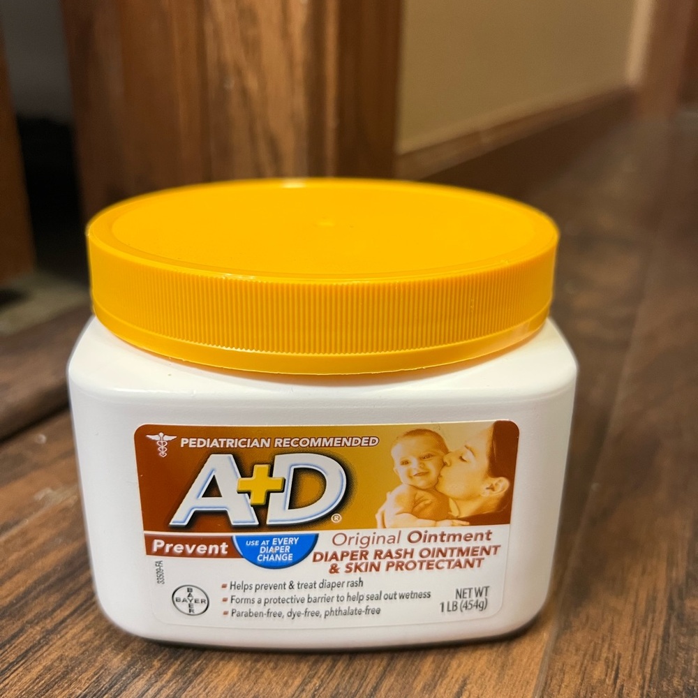 New A+D Original Ointment 1 Pound Diaper Rash Skin Protectant Vitamins AD